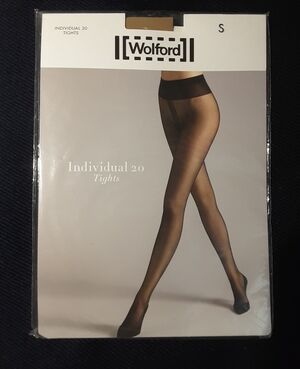 Wolford Individual 20 Sheer Tights Gobi Size S